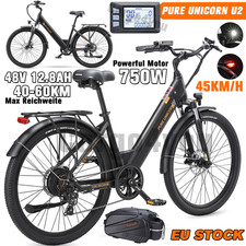 U2 27.5 Zoll Elektrofahrrad 750W 48V12,8Ah Pedelec E-Mountainbike 45KM/H 7-Gange