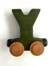 Maple Landmark Wooden Alphabet Train Green Letter A, Thomas The Train Compatible
