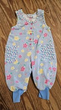 Vintage Y2k Era Gymboree Stripes Flowers And Dots One Piece Romper Size Newborn