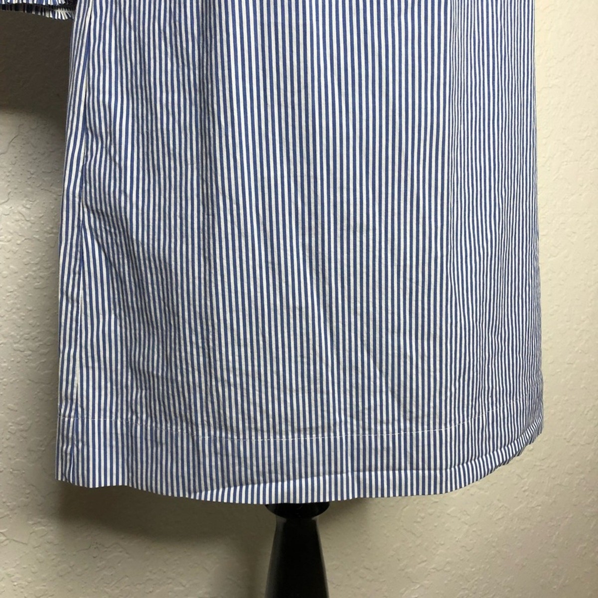 Trina Turk Neville blue white striped off shoulder dress size Small View 4