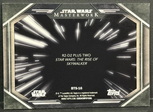 2024 Masterwork Star Wars #BTS-16 R2-D2 Plus Two Behind The Scene - Picture 2 of 2