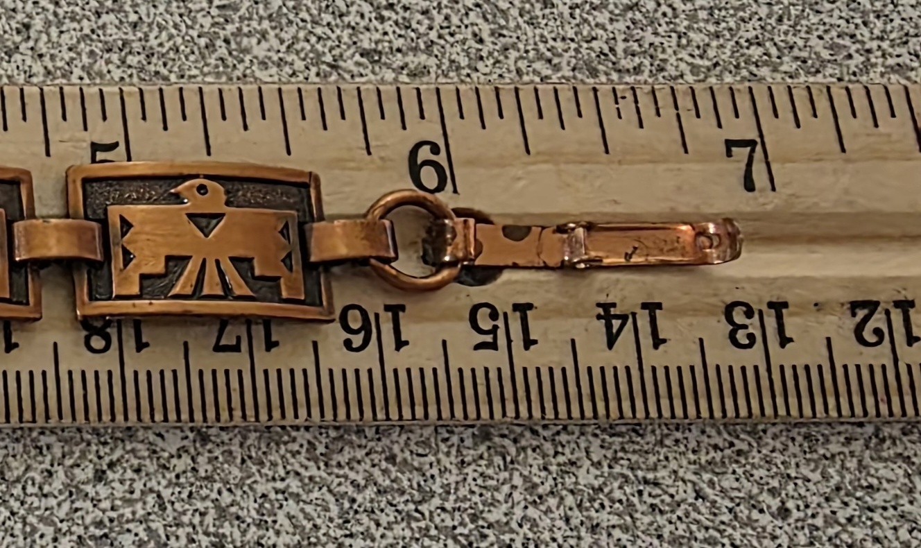 Copper Southwestern Thunderbird Eagle Bracelet  #… - image 4
