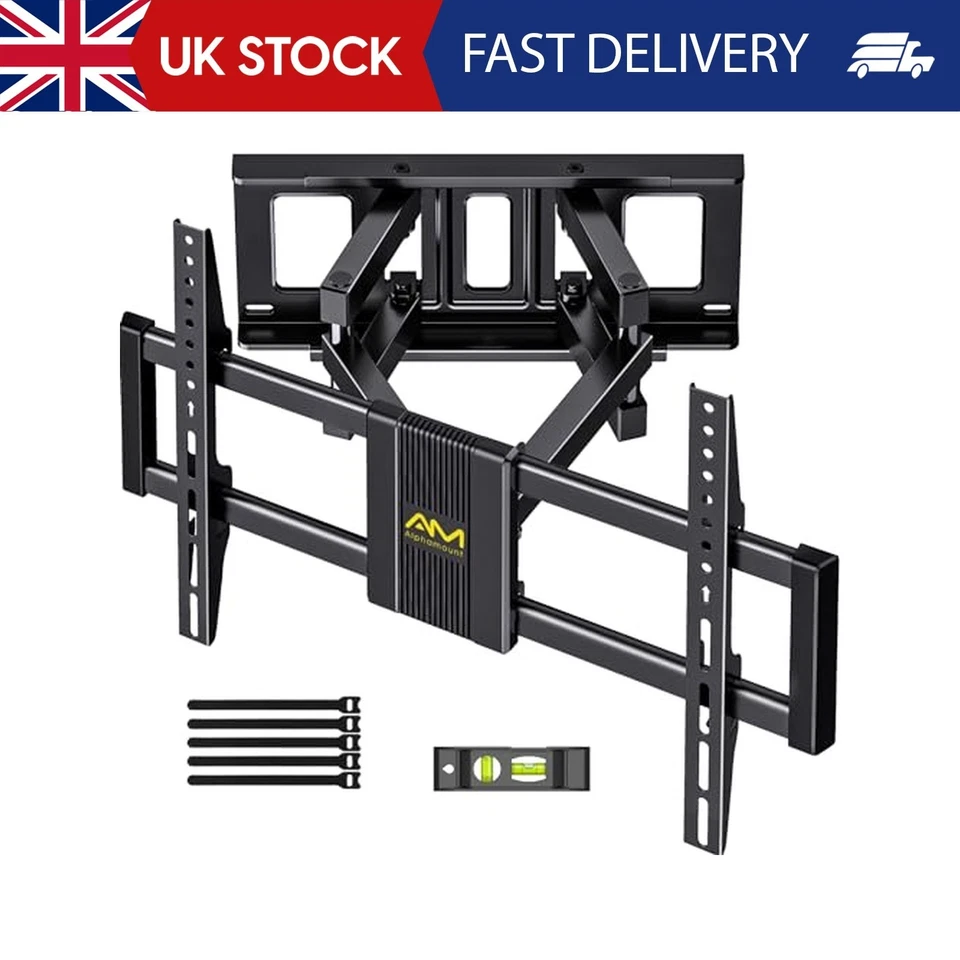 ALPHAMOUNT TV Wall Bracket for 37 to 75 Inch 4K LED & OLED Swivel Arms Tilt Wall Mount VESA
