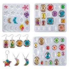 Silicone Pendant Mold for Epoxy, Epoxy 3 Pack White