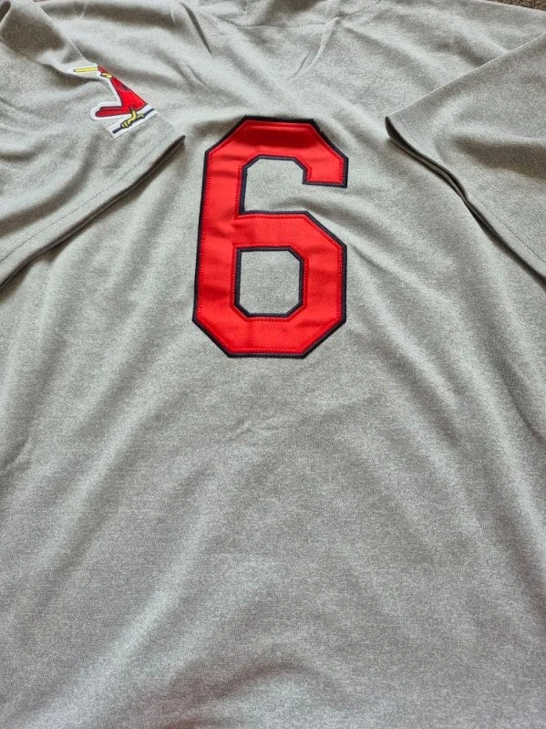 Stan Musial St Louis Cardinals Jersey Men’s XL NWT W Patch 1956 Road GREY Retro - Image 4 of 4