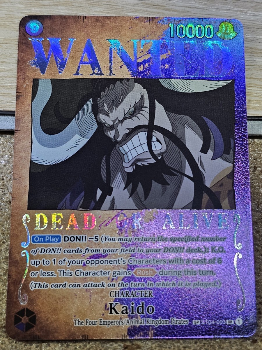One Piece English ST04-003 Kaido Wanted Poster SP Alternate Art SR