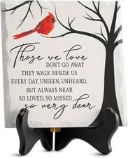 Red Cardinal Memorial Gifts - Sympathy Gifts for Loss of Loved One Ceramic Plaqu