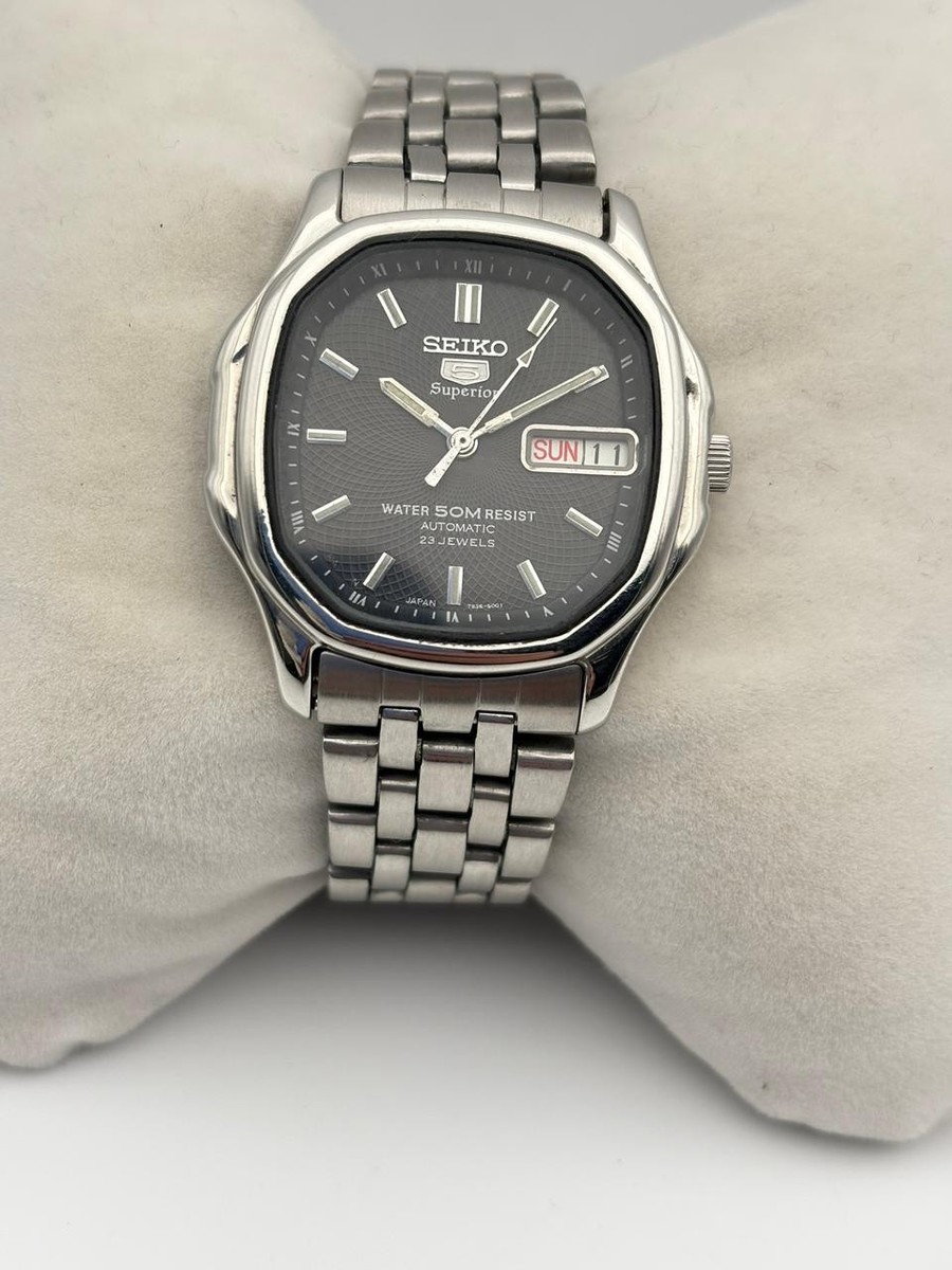 Seiko 5 Superior Whirlpool Dial Automatic Watch SKZ037/ 7S36-5000