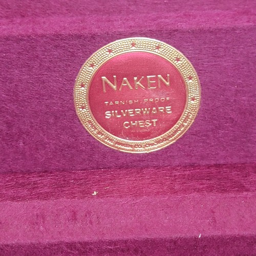 VTG Naken`s Flatware Storage Silverware Chest Box Drawer Art Deco Tarnish Proof - Picture 2 of 11