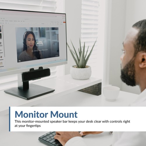 USB Speaker Bar (CA-2890) – Stereo USB Powered Speaker, Easily Clamps to Moni... - Picture 2 of 8