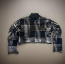 Comme Des Garcons Vintage 80s Black Check Knit Sweater