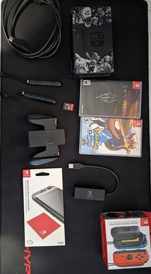 Nintendo Switch Super Smash Bros. Ultimate Edition Console Bundle Gray Black