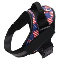No Pull Dog Pet Harness Adjustable Control Vest Dogs Reflective M L XL FLAG