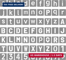 2 Inch Letter Stencils, 63Pcs Reusable Symbol Letter and Number Stencils