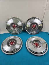 Vintage Ford Hubcap Wheel Cover Red Gold Crown 14 Set Of 4 Original Read
