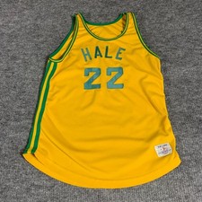 Vintage Top of the Line Basketball Jersey Mens Large Yellow Hale Michigan 70s