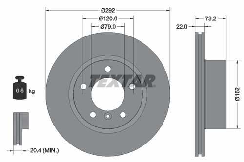 2x BRAKE DISC 92132805 FOR BMW M47D20 N46B20B/CC/BD/C/CD/E/CB N47D20A/C N43B20 - Picture 2 of 8