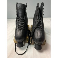 Roller Derby Spin R Black Quad Roller Skates Mens Size 10 5074-8081 High Top