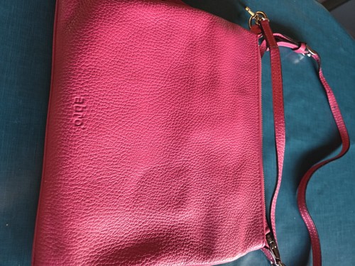 Abro Ledertasche Pink Mit Silberlogo Crossover Neu Unbenutzt