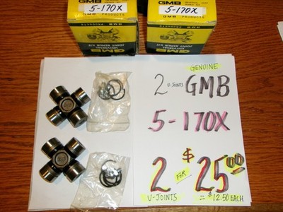 LOT OF 2 (TWO) GMB U-JOINTS 210-0170 OR 5-170X = $25.00=$12.50 EACH= FREE SHIP