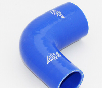 90° Grad, Reduzierbogen, Reduzierungsbogen, 32mm > 19mm Silikonschlauch - BLAU