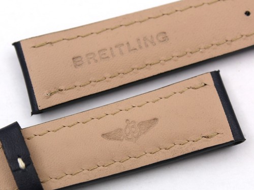 Strap Band Breitling Cuoio Blu 20/18mm Hand Made Top Quality Casual Watch - Imagen 4 de 5