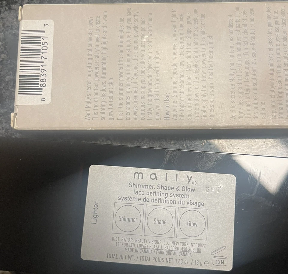 MALLY SHIMMER SHAPE & GLOW 面部定义系统打火机/深色 0.63 盎司 全新带盒 — 第 4/4 张图片