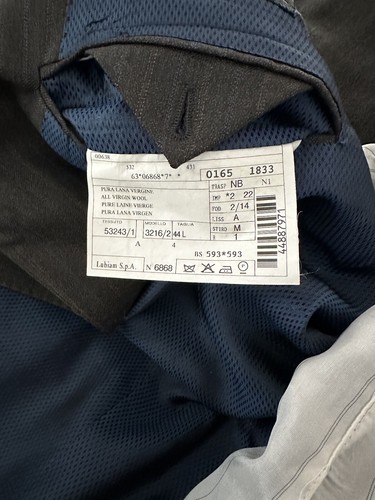 Mark Shale Luigi Bianchati Mantova -Ermenegildo Zegna Men's Wool Blazer Gray 44L - Picture 10 of 10