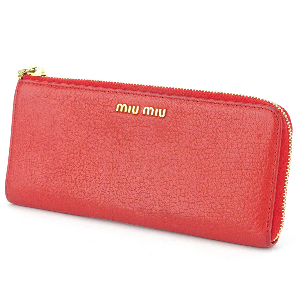★【MIU MIU】 Logo Leather Wallet★ miu miu wallet logo leather Authentic used L3033 | eBay