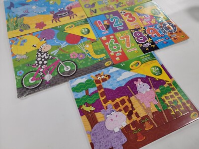 Lot of 5 NEW Sealed Crayola Learning Puzzles 24 pcs ABC Count