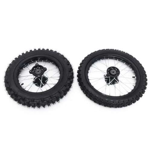 Dirt Pit Bike Tires Set Rear Wheel Rim 80/100-12 & Front Wheel Rim 60/100-14 USA - Picture 3 of 11