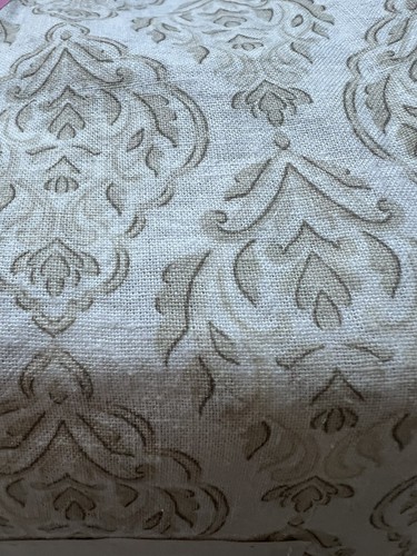 TAHARI King Size Washed LINEN / COTTON Blend FLORAL MEDALLION Sheet Set - Picture 3 of 6