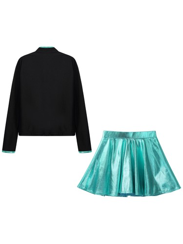 Kids Girls Outfits 2pcs Costume Long Sleeve Dancewear Competition Sweatshirt - Picture 12 of 60
