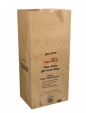 30 Gal. Paper Lawn and Leaf Bags - 20 Count, Biodegradable Yard Waste Bags NEW