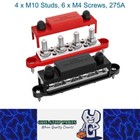 <!--F#f_0-->M10 Bus Bar 12V-48V 275A Power Distribution Block 4xM10 Posts Stud 6xM4 Terminal<!--F/-->
