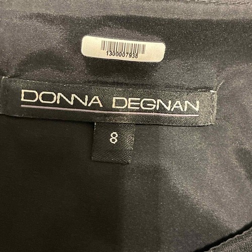 Donna Degnan schwarz Langarm Shiftkleid hinten Reißverschluss Größe 8 gebraucht - Bild 5 von 9