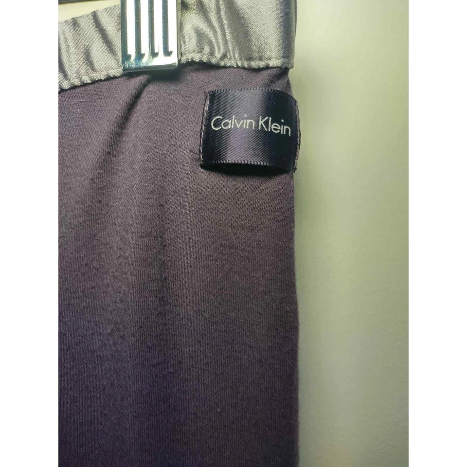 Calvin Klein Womens Lounge Pants Straight Leg Pull On Lightweight Purple Small - Image 3 of 4