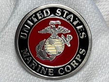 Vtg United States Marine Corps USMC EGA Eagle Globe Anchor Round Belt Buckle