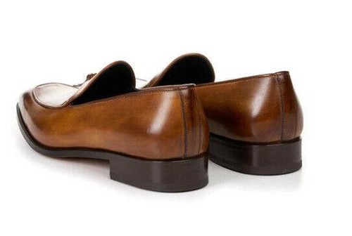 Escarpins de loisirs pour hommes talon bas bout rond frangé printemps robe peu profonde chaussures à enfiler - Photo 6/9