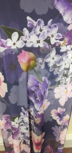 Body Flirt Women's Navy Floral Print Chiffon Maxi Dress Size 6/8-10/12 - Picture 3 of 5