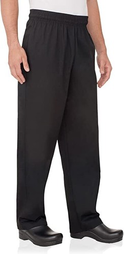 Chef Works Men s Essential Baggy Chef Pants, Black,678544103732,103749 - 第 1/4 張圖片