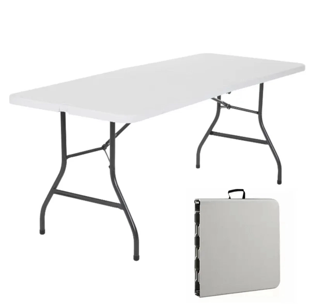 Cosco 6ft White Outdoor Garden Camping Picnic Table Portable Folding Table