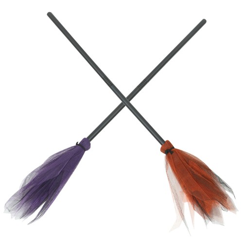 2 Pcs Children's Makeup Broom Kid Halloween Decor Cosplay Costume