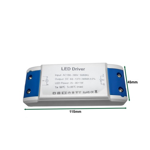 LED driver Trafo 280mA Treiber Transformator Netzteil 3W 5W 7W 9W 12W 18W 24W 36 - Bild 28 von 28