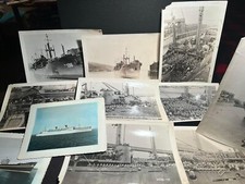 Vintage Ww2 Era Naval Photos Lot Navy Ships 1940s Lot
