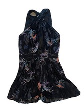 TopShop Size 4 Romper Floral Zipper Back and Crossed Front