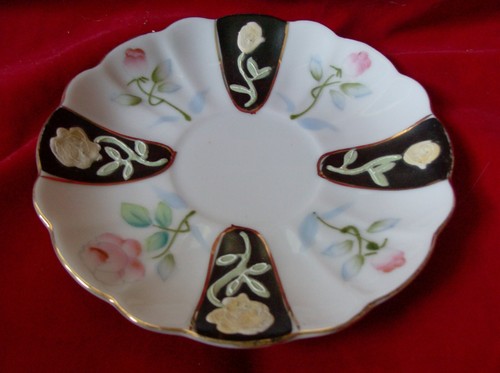 Vintage Merit TeaCup & Saucer 22 KT Made in Occupied Japan Hand Painted China - Picture 3 of 6