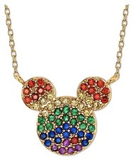 Disney Rainbow Crystal Mickey Mouse Necklace