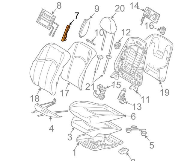 Neu MERCEDES BENZ E W211 Sitzadapter vorne links A2119100175 Original