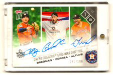 2017 Topps Now (World Series) #861A Bregman,Correa,Altuve (Auto) 191/199 ASTROS
